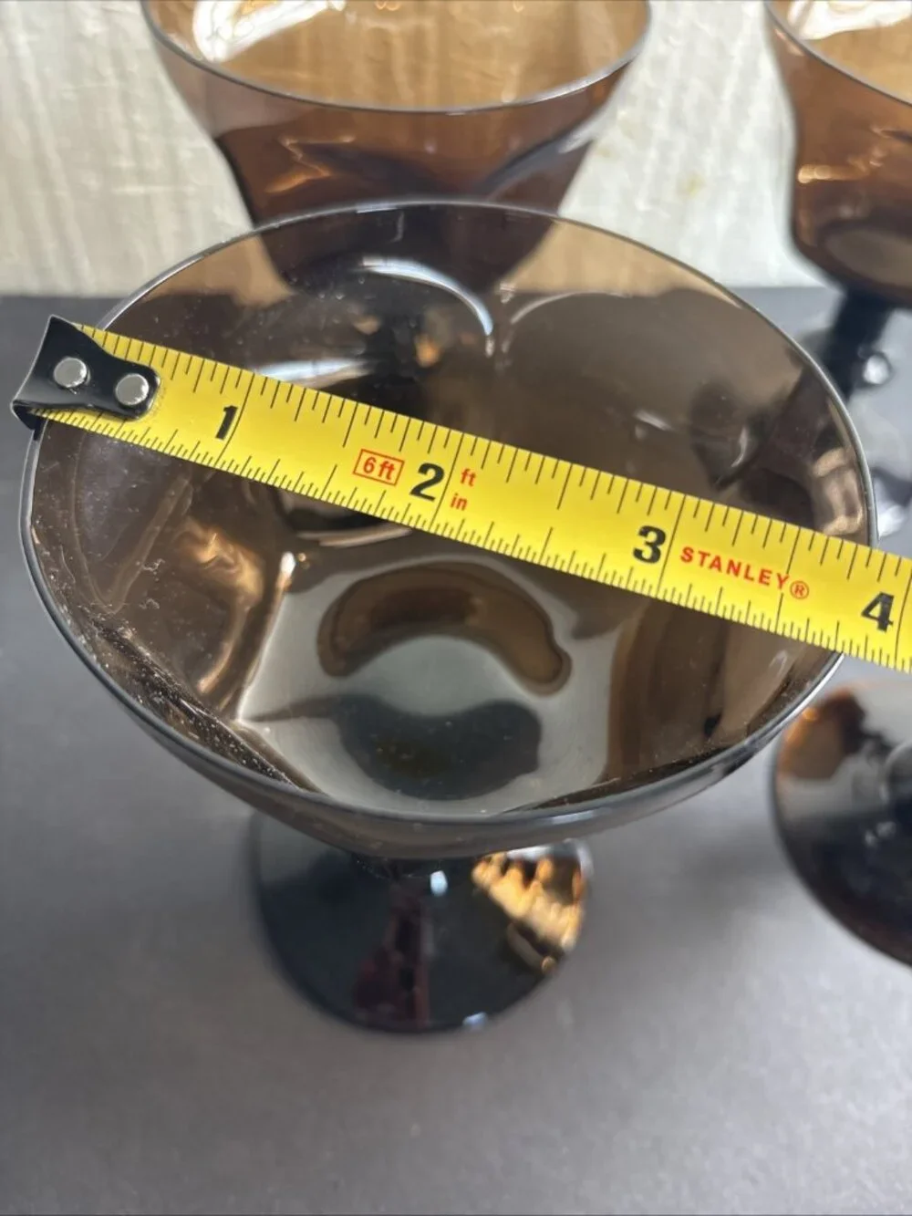 Lenox Antique Brown Champagne Glass Sherbet Bowls 5